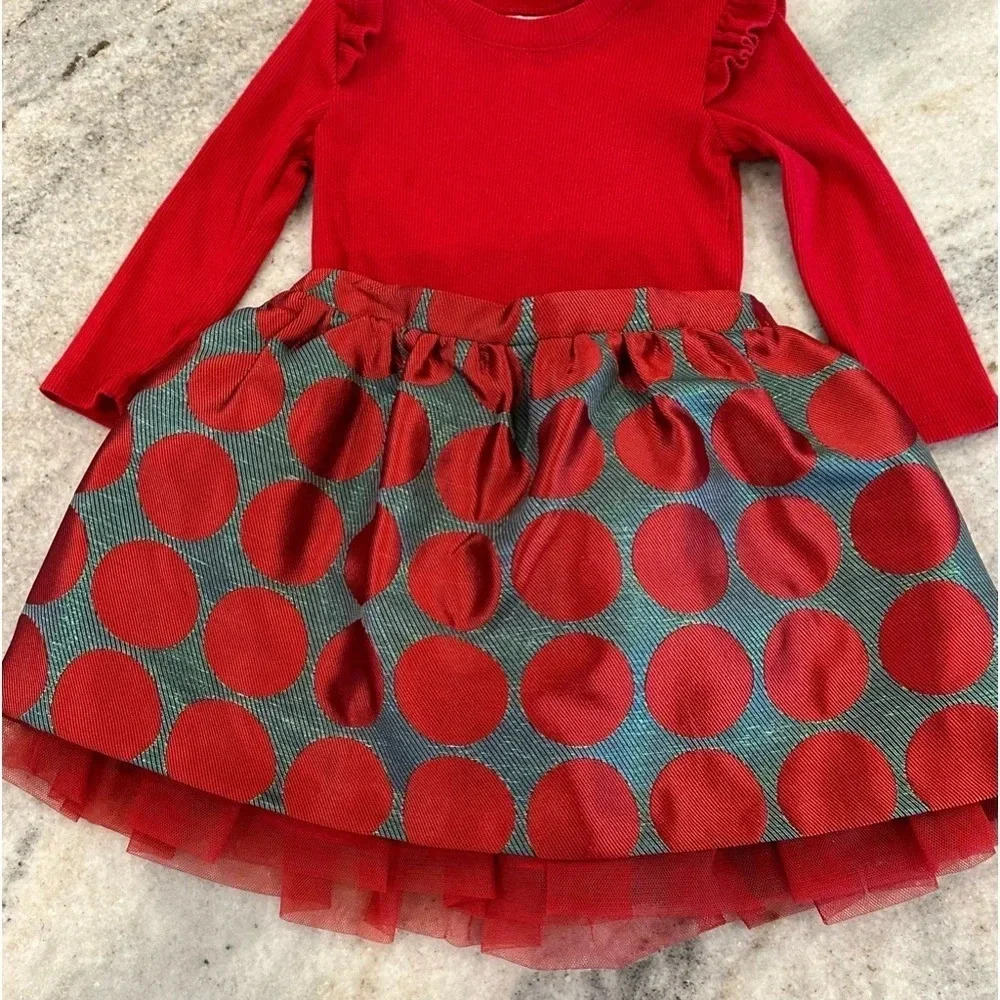Bonnie Baby Holiday 2 Pc Onesie and Skirt Size 18 Month